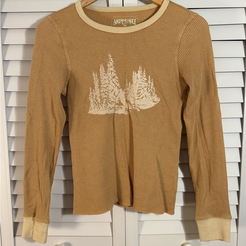 AE Tan Long Sleeve Shirt